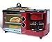 Courant 3-in-1 Multifunction Breakfast Hub (4 Slice Toaster Oven, Large 10'' Diameter Griddle Pan, Multi Cup Coffee Maker), Black