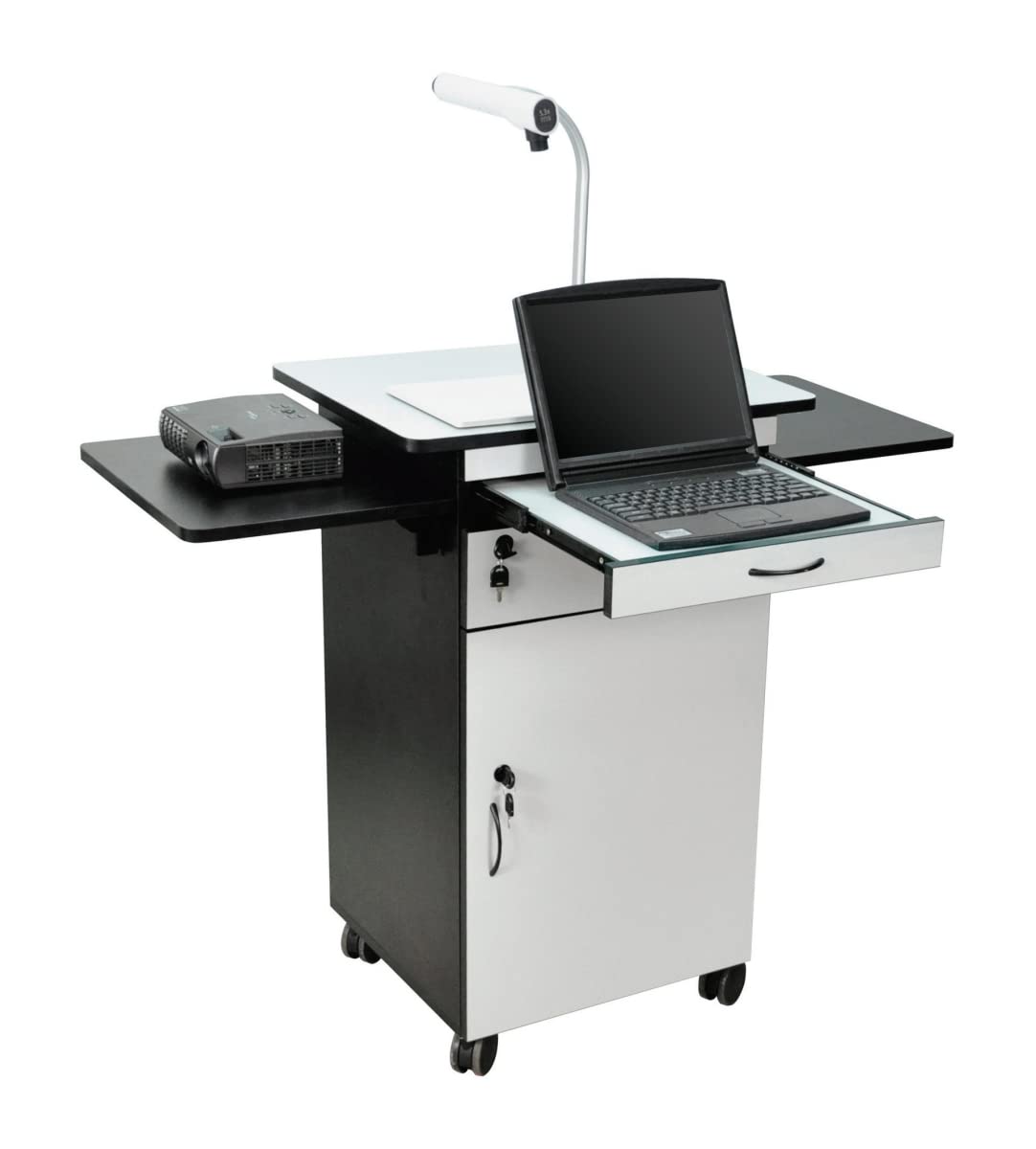 212 Main 38 in. Wood Multimedia Workstation Cart