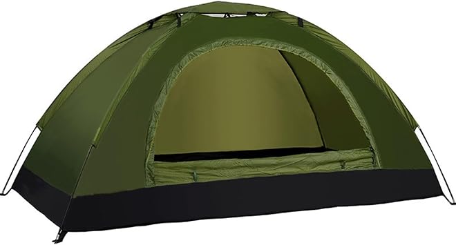 Man Tent for Outdoor Backpacking, Lightweight 1 Person Tent for Camping Hiking Vacation, for Easy Set Up Single Tent with Aluminum Poles1 person Army Green
