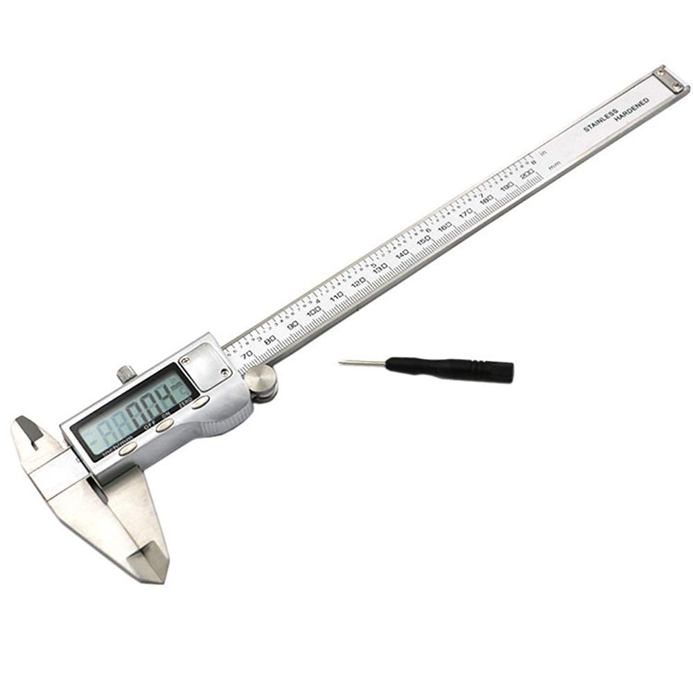 Suwmiarka elektroniczna z noniuszem metalowym, cyfrowy suwmiarka noniusza 200 mm na cal/ułamek/milimetr