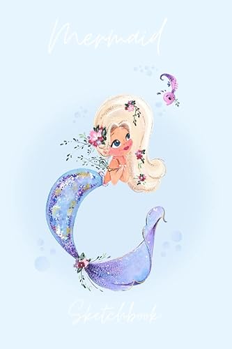Mermaid Sketchbook 120 Pages Lilac Mermaid Mini Sketchbook