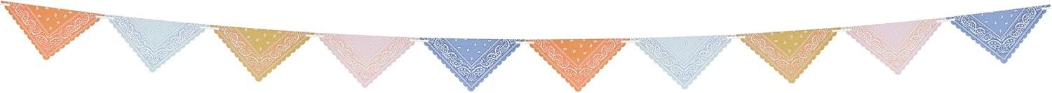 Meri Meri Western Bandana Flag Banner (Pack of 1), Reusable Party Decorations, 13.5' Party Banner Including Excess Cord - Image 2