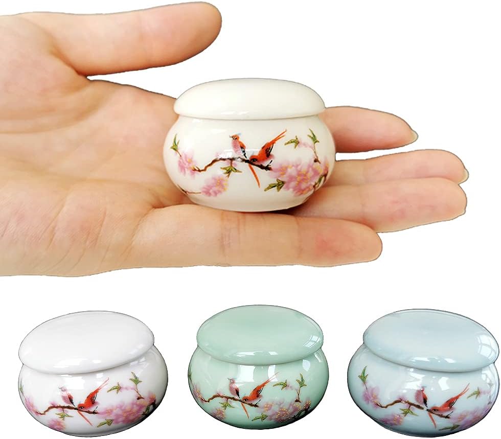 LitLife Mini Hummingbird Urns for Human Ashes Set of 4 - Small Keepsake Cremation Urns for Sharing Adult Ashes Dog Cat Ash Holders - Miniature Pets Memorial Ceramic Funeral Urn for Your Loved One