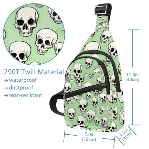 Sac à dos à bandoulière vert ajustable pour course et randonnée