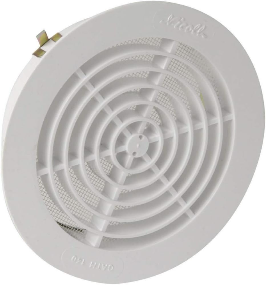 Grille d'aération intérieure simple 1GATM140 pour tube