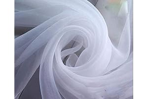 120" Wide Bridal Mesh Chiffon Sheer Voile Fabric Drape Panel - Perfect...