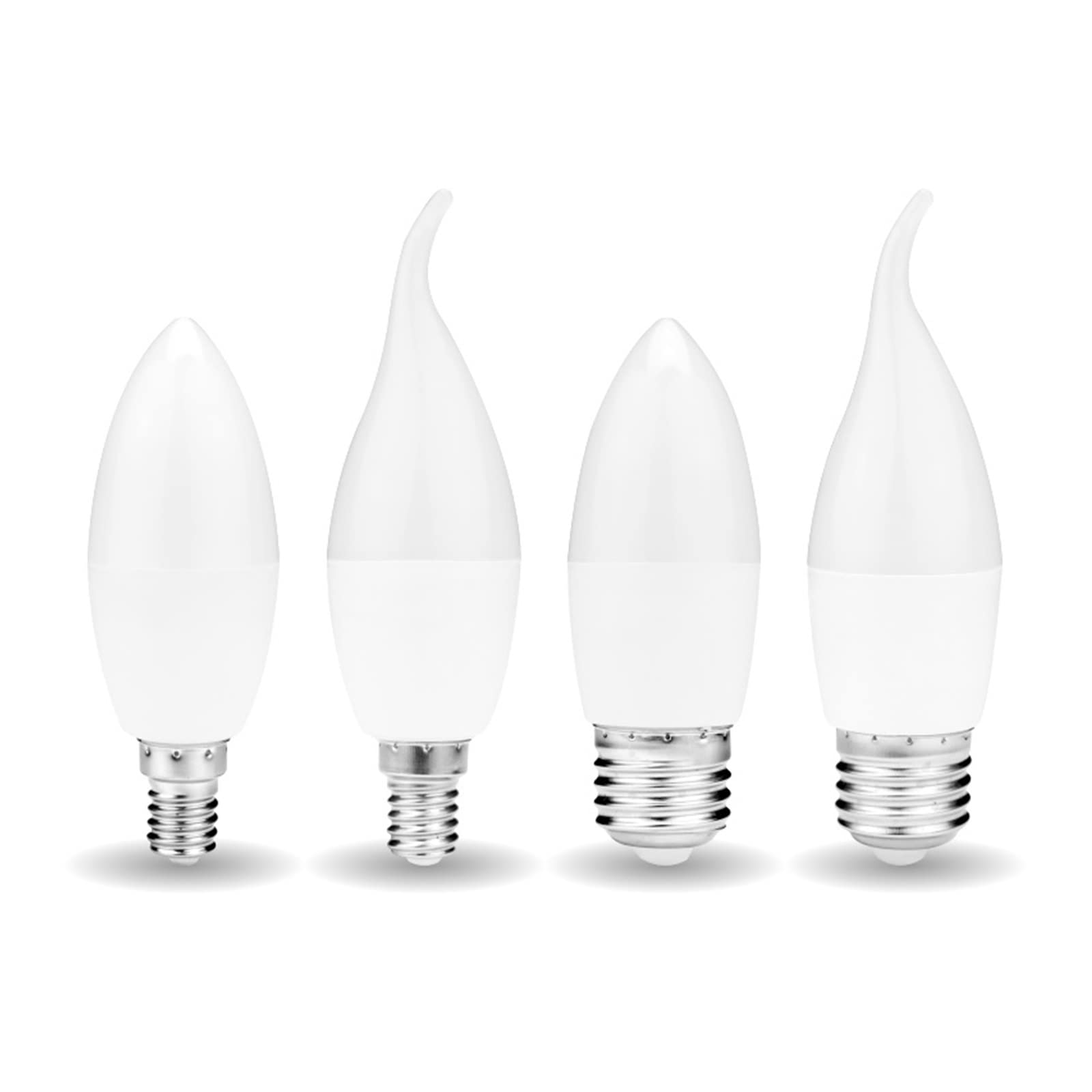 10 Uds 5W 7W Bombilla LED Tipo Vela E14 E27 luz Led 220V-240V lámpara Led sin Parpadeo iluminación de araña (Color : Cold White, Size : C35L-E27-NO-5W 220V)