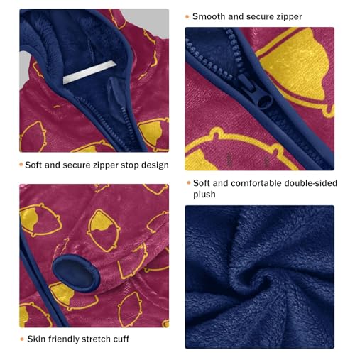 Roasted Sweet Potato Girls Fleece Jacket Girls Fall Jacket Girls Zip Up Hoodie Girls Sherpa Jacket 2-10T3