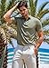 HYLYLEED Men's Polo Shirts Casual Short Sleeve Button Fashion Collared Golf Tee Shirts Classic Basic Work T-Shirt Tops 017 Green Medium