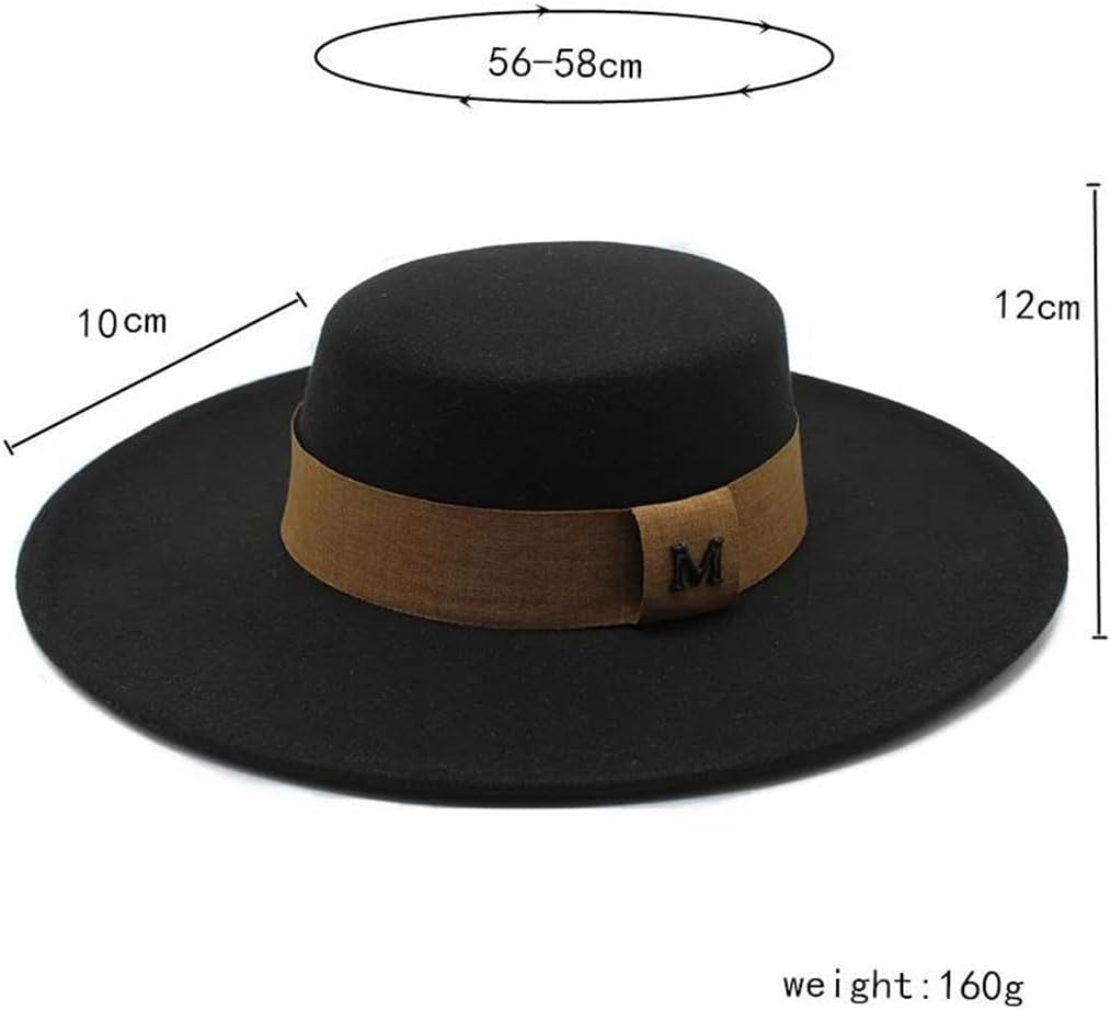Men's Women's Solid Fedora Hat Wide Brim Hat for Travel Party