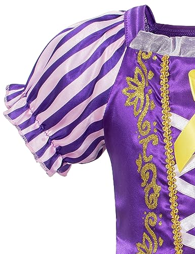 Disfraz completo de princesa Rapunzel para niñas miniatura 5