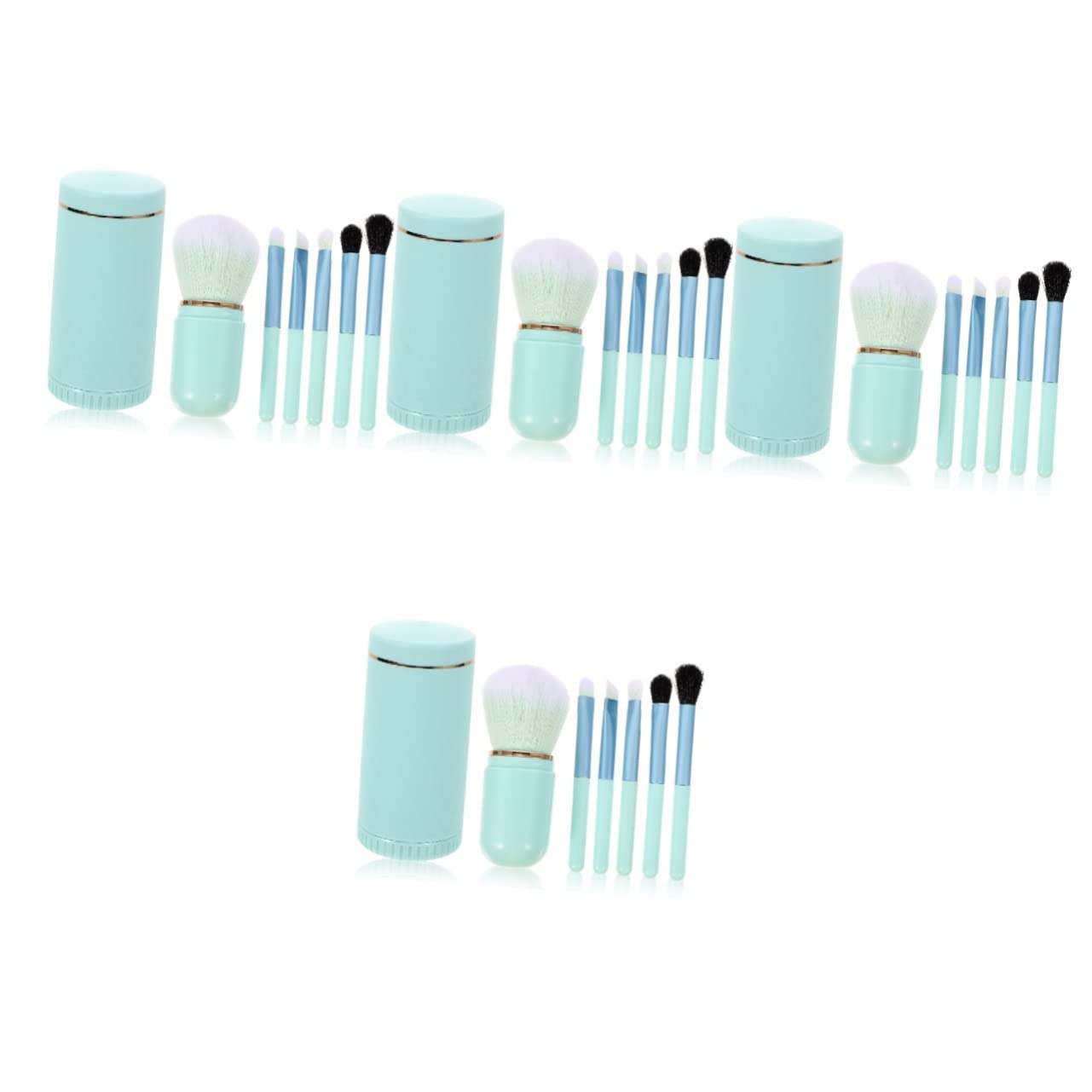 Healeved 4sätze Professionelle Kosmetikpinsel Mit Künstlichen Fasern Und Spiegel Tragbar Für Make-up-anwendungen Drehbarem Pinselhalter Und Praktischer Aufbewahrung