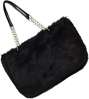 Bolsa Transversal Preta Bolsa Tote Preta Bolsa Feminina Bolsa De Corrente De Pelúcia Bolsa Mensageiro Feminina Bolsa De Ombro Bolsa De Mão Bolsa De Ombro Grande Bolsa De Um Ombro