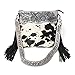Merbaa Women Crimson HandtooledCowhide Shoulder Bag(1044B)