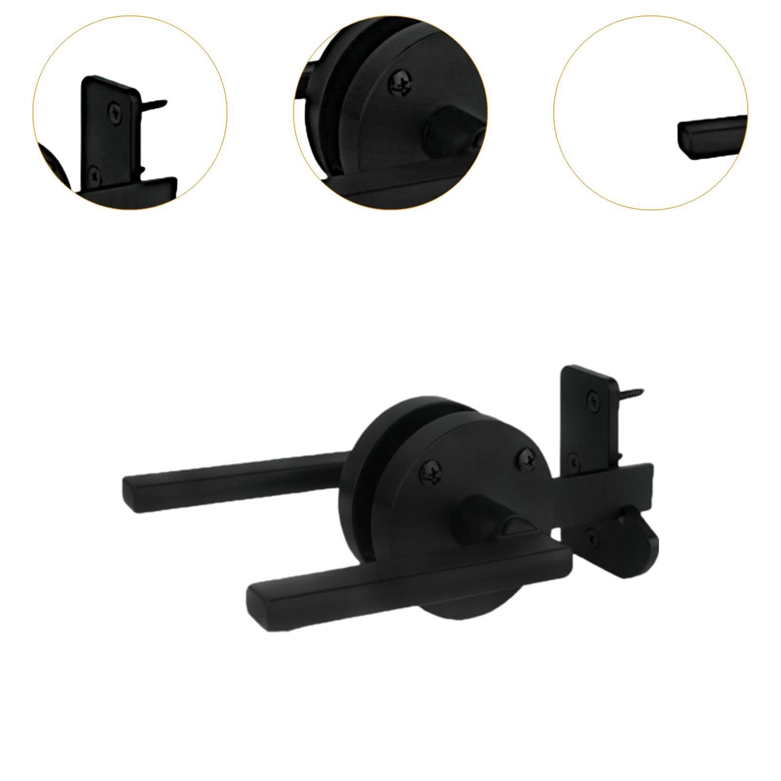 Loquet de portail double face robuste en acier pour clôtures extérieures et jardins