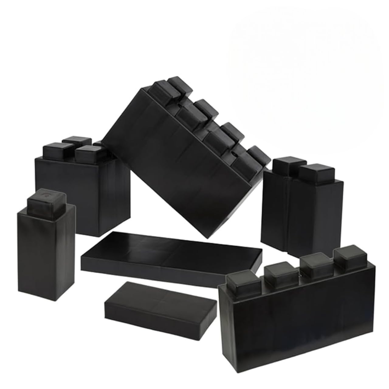 EverBlock Single Color Combo Pack | Giant Building Blocks | Easy to Connect & Reuse | Indoor & Outdoor Use | Build Displays & Structures | Black