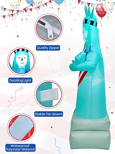 Torokom 8.5 Ft Patriotic Independence Day Inflatable Decorations, 4Th Of July Statue Of Liberty Inflatable Blow Up Yard Decorations With Build-In Led Lights For Garden Home Yard Indoor Outdoor Decor #TOP4