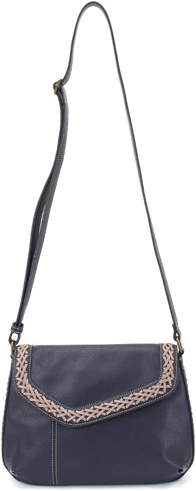 CHALA Braided Boho Crossbody - Metal Bird - Navy