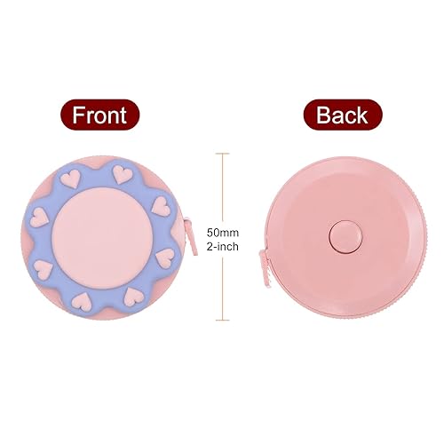 Miniatura 2 de HARFINGTON 3 cintas métricas suaves de 60 pulgadas, 4.9 ft, retráctil, mini cinta métrica de dibujos animados, regla de cinta linda para coser