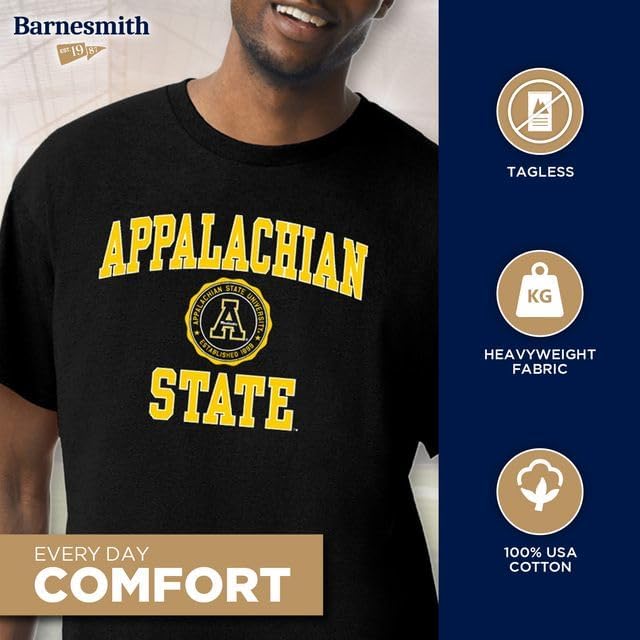 Barnesmith Short Sleeve T-Shirt, Unisex, Heritage Logo, NCAA Colleges - Image 3