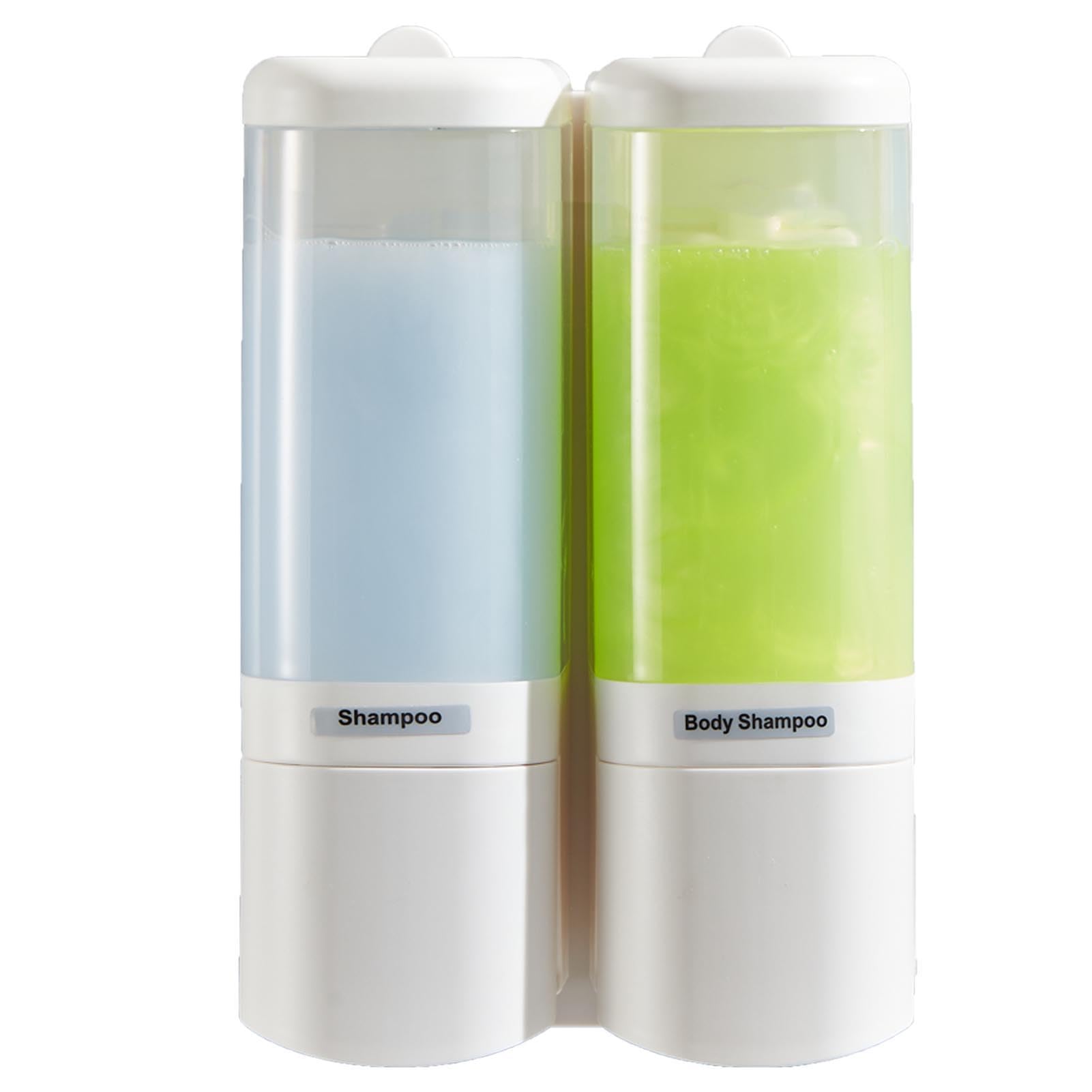 Dispenser di Sapone Liquido Doppio 480 Ml X2 Montaggio a Parete a