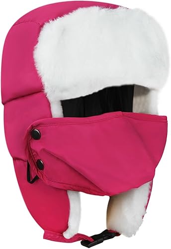 Gorro de invierno impermeable para niños, máscara de esquí a prueba de viento, gorro Trapper, gorro de bebé, adolescente, lindo, con solapa para las