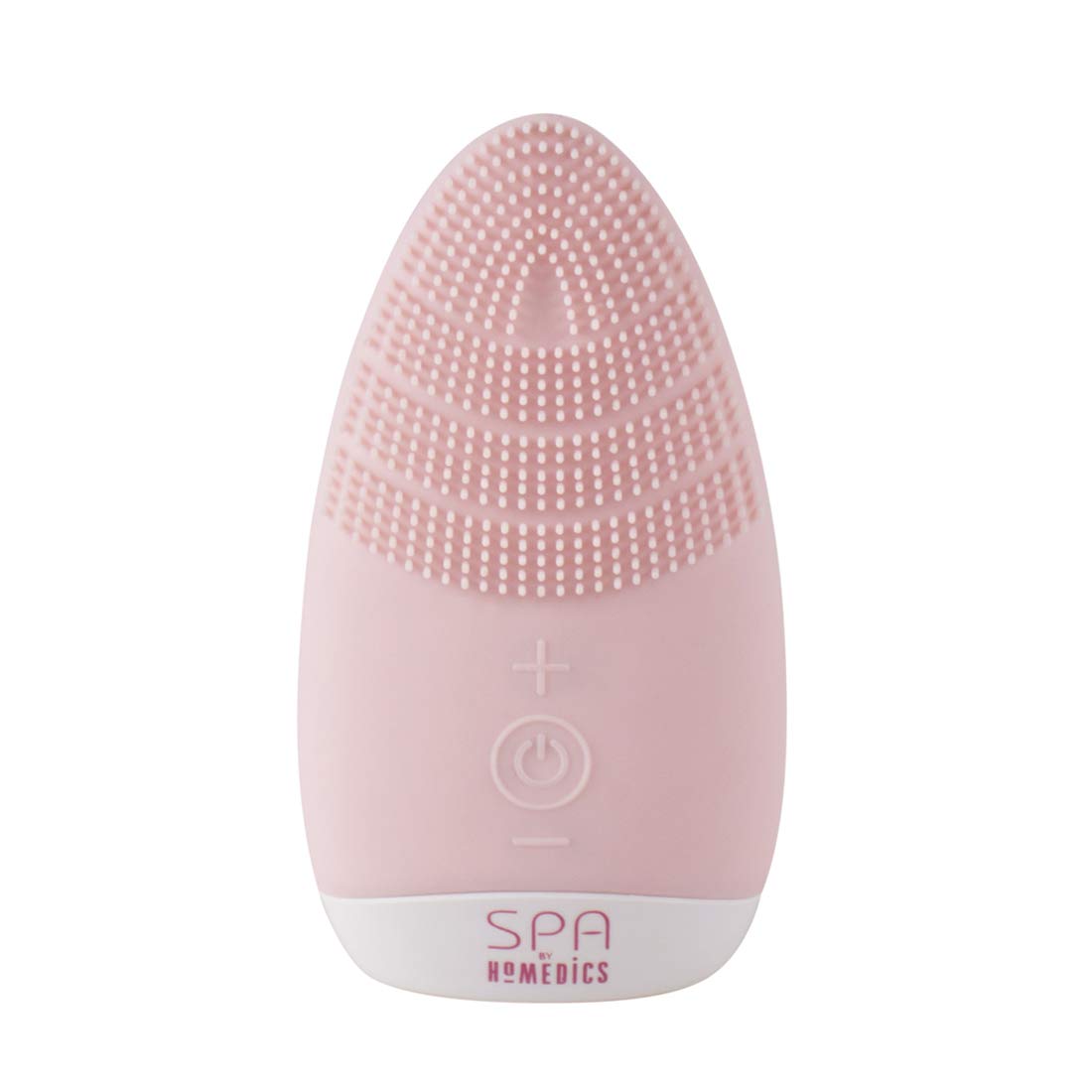 HomedicsBeauty Silicone Facial Cleansing Brush Sonic Vibration Waterproof, FAC-001, Pink