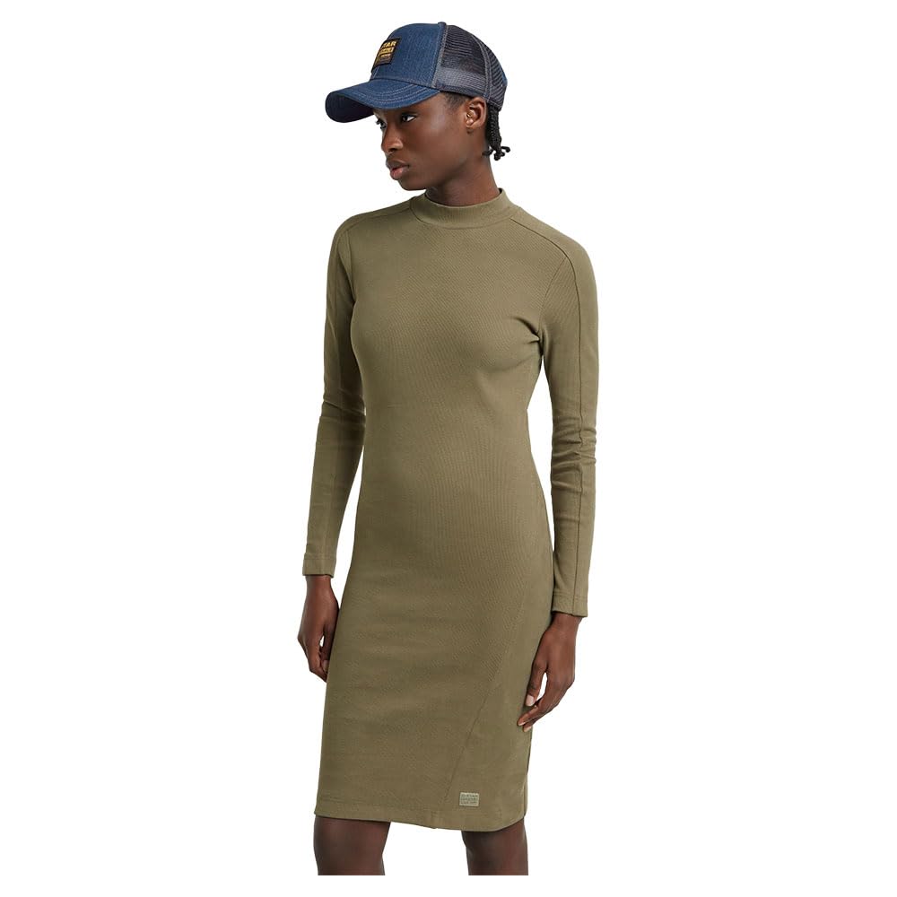 G-STAR Damen Ergonomic Slim Rib Kleid Casual Dress