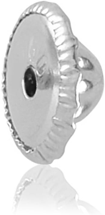 Yellow White and Rose Solid Gold Replacement Backings for Massete Screwback Stud Ball Earrings, All Sizes