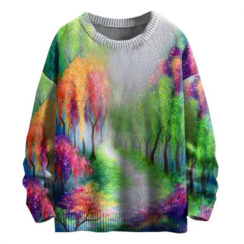 Sweatshirt para hombre con estampado Tie Dye y patrón 3D miniatura 1