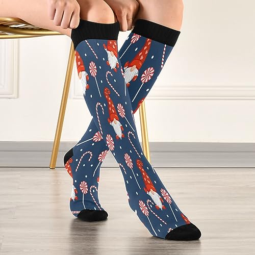 Image of Kigai Christmas Gnomes Compression Socks Women Men Knee High Stockings