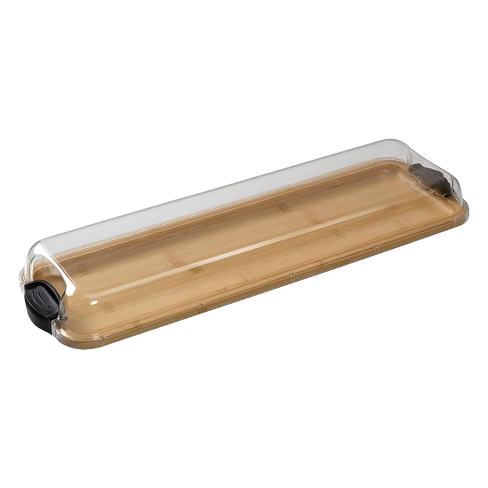 Planche de service à charcuterie – Plateau de présentation alimentaire avec couvercle pour fêtes | Plateau en bois avec couvercle de protection transparent, organisateur de collations pour fromage
