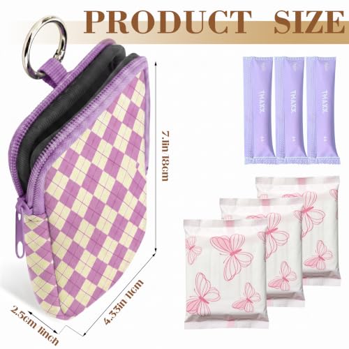 Image of 2PCS Tampon Holder Zipper Pouches Portable Period Bags