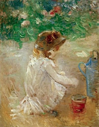 Toile Berthe Morisot les tartes au sable pour décorer un salon élégant