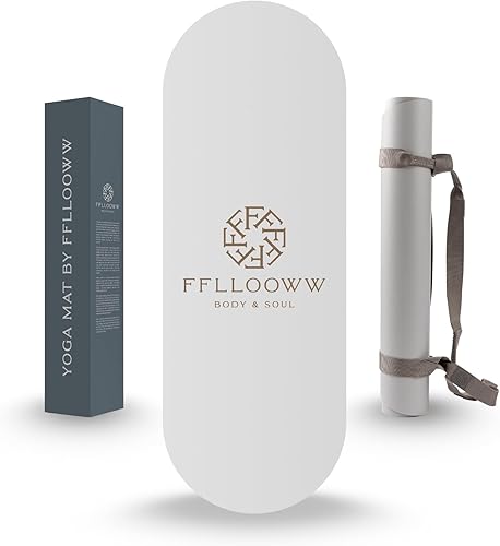Miniatura 10 de FFLLOOWW BODY & SOUL Tapete de yoga antideslizante de alta calidad para entrenamiento en casa, gimnasio en casa, yoga y pilates, incluye correa