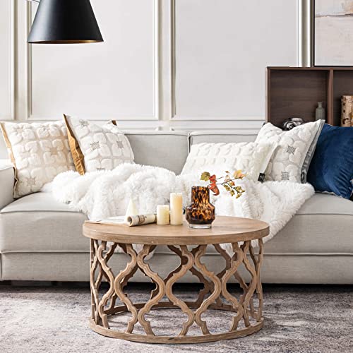 Phantoscope Pack Of 2 Sherpa Solid Throw Decorative Pillow Cover Embroidery Decorative Faux Fur Fluffy Cushion Cases Soft Square Pillow Cases For Bedroom/Couch,Navy Blue,18 X 18 Inches #TOP5