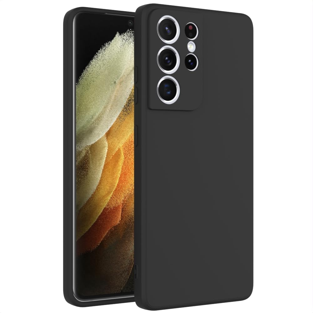 WOGROO for Samsung Galaxy S21 Ultra Case Black, Scratch Resistant with Soft Touch, Slim Thin Phone Cover for Samsung Galax...
