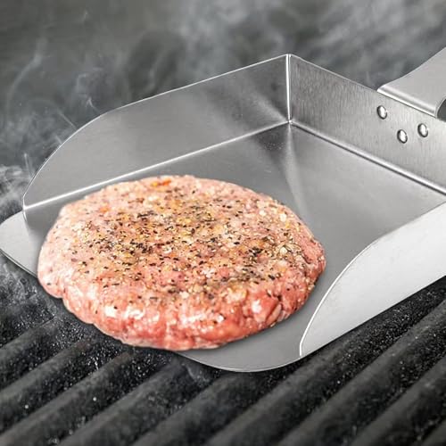 Spatule en acier pour plaques de cuisson de gril extérieur avec manche isolant - 8