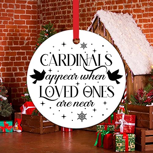 Christmas Ornaments For Tree Red Bird Appear When Loved Ones Are Near Porcelain Ceramic Christmas Ornament Christmas Sayings Quotes Christmas Decoration New Year Seasonal Ornaments #TOP4
