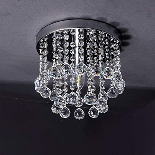 Lustre en cristal K9 moderne de 25cm avec plafonnier pour éclairage intérieur