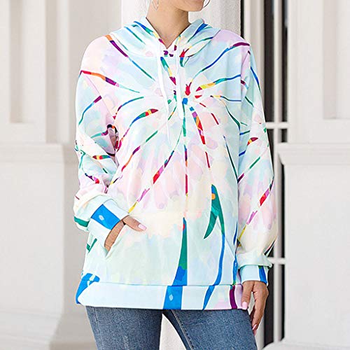 Damestrui met capuchon Tie-Dye bedrukt hoodies pullover casual lange mouwen sweatshirts tops hoodie sweatshirt capuchontrui pullover casual bovenstuk met motief tieners meisjes lange mouwen tops blouse - Image 3