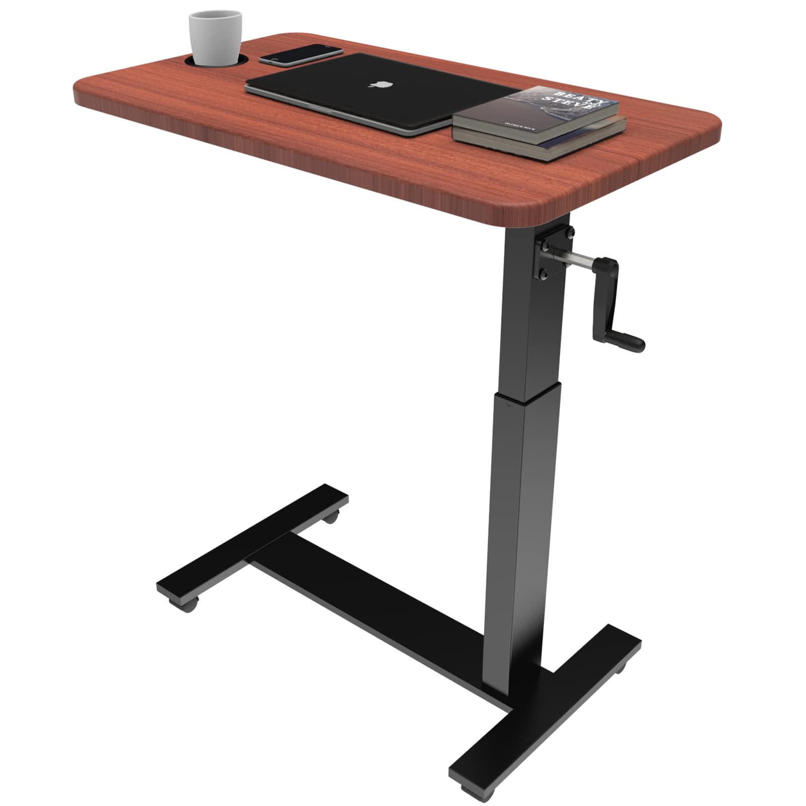 Hospital Bed Table,Balee Overbed Table with Crank Adjustable Height