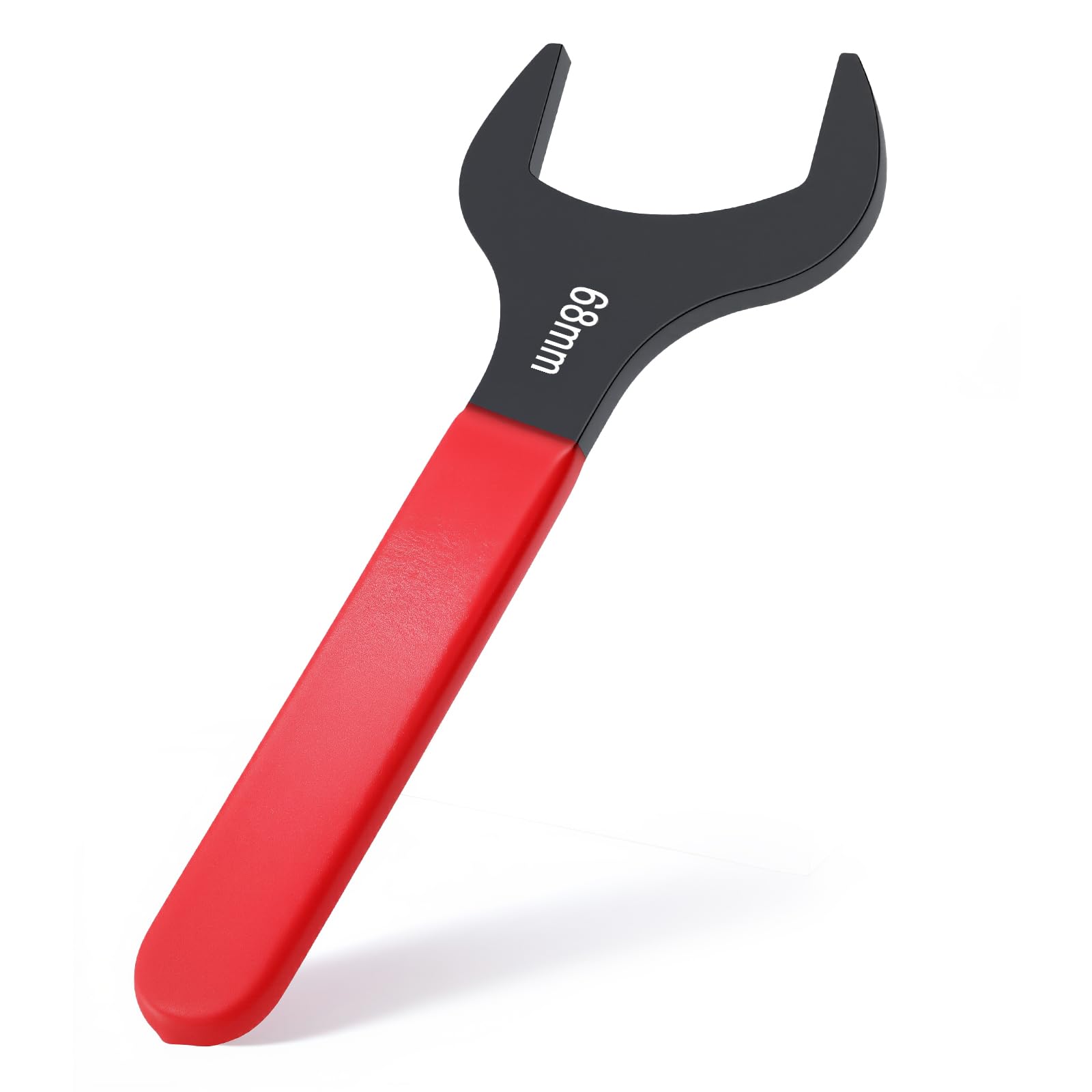 TIBOO DAY Single Open End Wrench 68mm Metric Open-Ended Wrenches Thin Carbon Steel U-Shaped Spanner Blackening Wrench & Red Handle for Automotive Repair