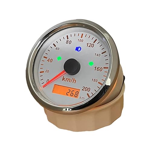 Miniatura 2 de ELING Kit de velocímetro GPS para motocicleta automática, odómetro de 0 a 124.3mih, odómetro ajustable de 3.346in con luz trasera