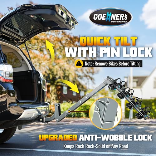 Premium 4-Bike Hitch Rack 240 lbs