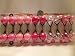 Clear Pink Hot Pink Round Kid Plastic Cheerleader Jumbo Beads Brair Hair Tie Girl Ball Ponytail Holder Scrunchie