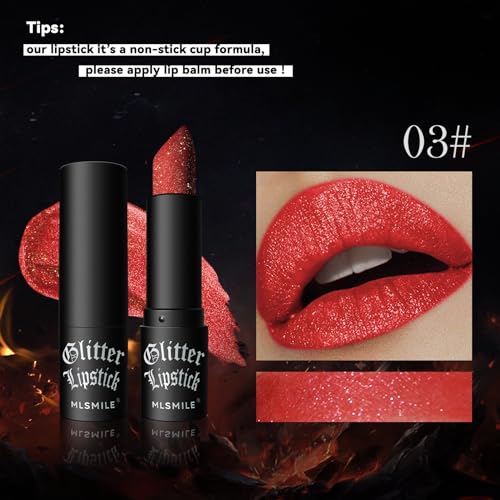 Ktouler Matte To Glitter Shine Lipstick,Diamond High Pigmented Metallic Lips Makeup Long Lasting Waterproof Glitter Sparkly Glossy Lip Gloss For Women thumb #7