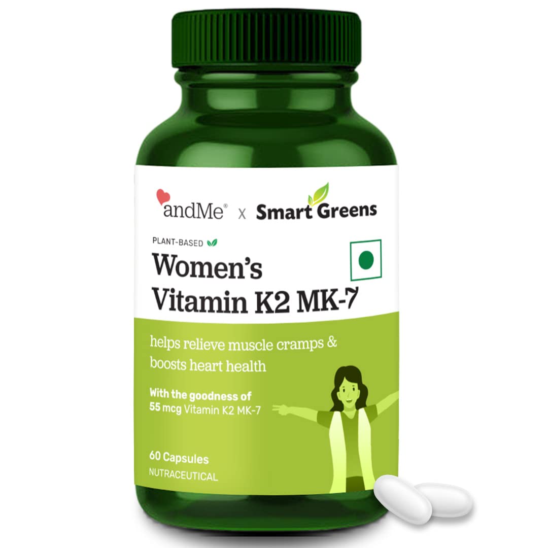 Andme Womens Health Vitamin K2 Mk7 Supplement 55 mcg Capsules | Supports Immunity Heart Muscle & Bone Health | Relieves Muscle Cramps 60 Tablet (B0BH4YVM4P) Amazon Price History, Amazon Price Tracker