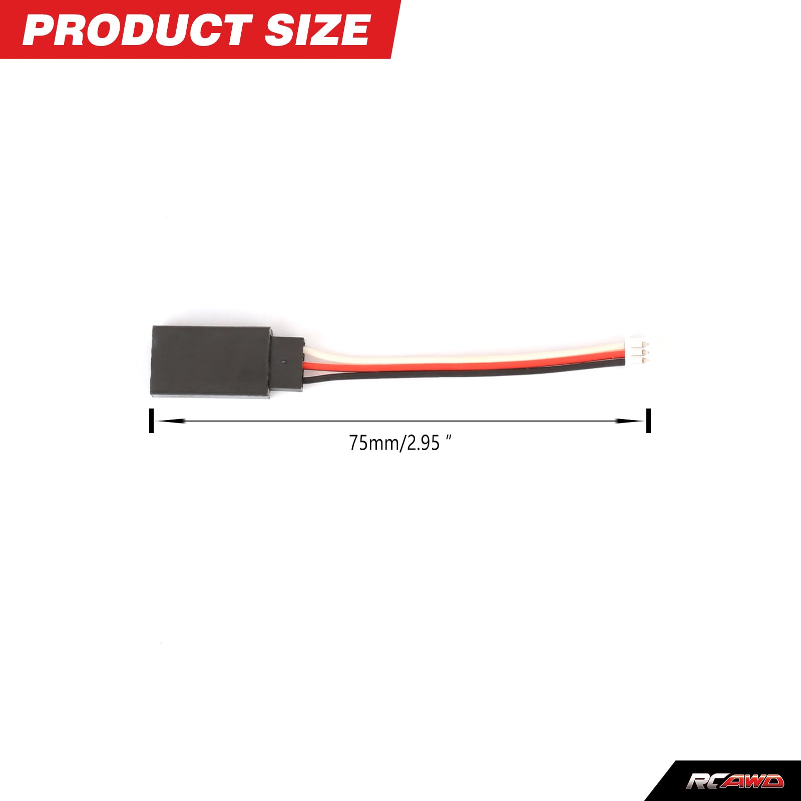 RCAWD FCX24M JR to ZH1.25 Plug Servo Adaper Cable for FMS 1/24 FCX24M Series Upgrades Part