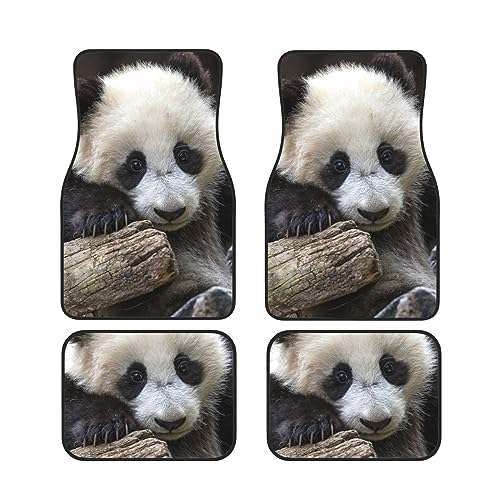 Automatten Set 4-Teilig Lustiger Tierpanda Automatte Universal Auto Teppich Modisch Automatten-Set,...